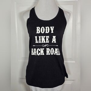 Next Level T Body Like A Back Road Black Graphic Tank Top Large